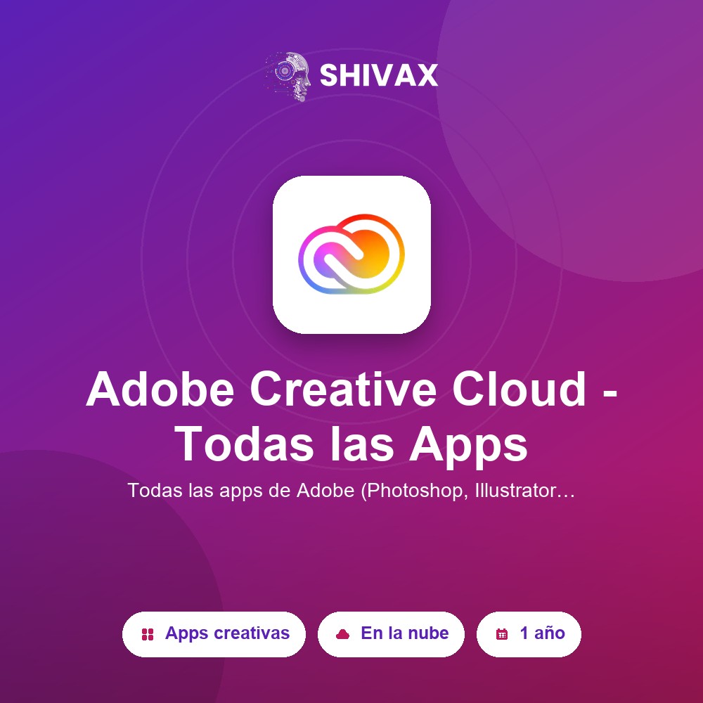 Adobe Creative Cloud - Todas las Apps (1 año)