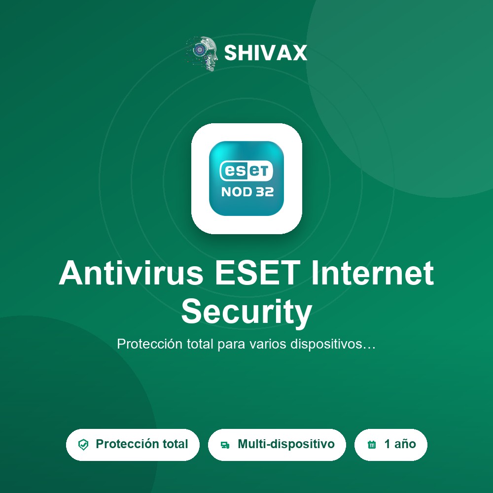 Antivirus ESET Internet Security (1 año, 3 disp.)