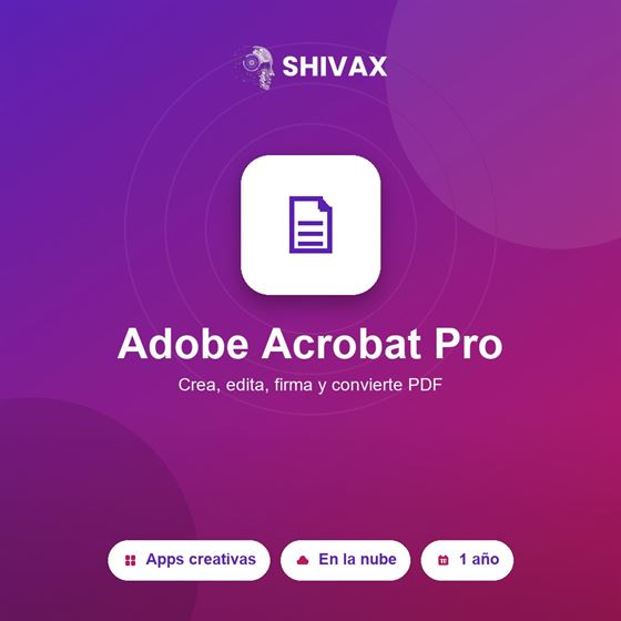 Adobe Acrobat Pro (1 año)