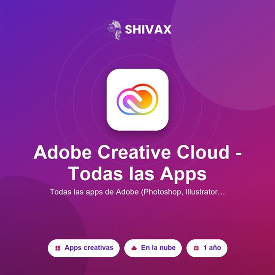Adobe Creative Cloud - Todas las Apps (1 año)