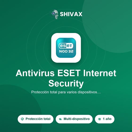 Antivirus ESET Internet Security (1 año, 3 disp.)